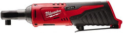 Milwaukee Tool - 1/4" Drive 12 Volt Inline Cordless Impact Wrench & Ratchet - 250 RPM, 30 Ft/Lb Torque, Lithium-Ion Batteries Not Included - Exact Tooling