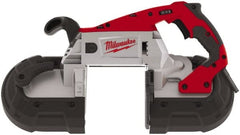 Milwaukee Tool - 120 Volt, Electric Handheld Bandsaw - 5 Inch (Round) and 5 x 5 Inch (Rectangular) Depth of Cut, 300 and 380 SFPM, 11 Amp - Exact Tooling