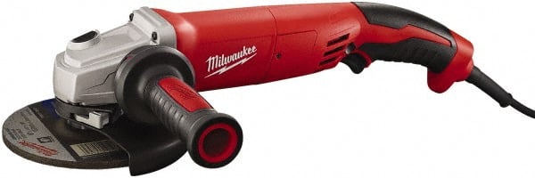 Milwaukee Tool - 5" Wheel Diam, 9,000 RPM, Corded Angle & Disc Grinder - 5/8-11 Spindle, 120 Volts, 13 Amps - Exact Tooling