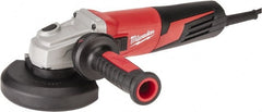 Milwaukee Tool - 5" Wheel Diam, 11,000 RPM, Corded Angle & Disc Grinder - 5/8-11 Spindle, 120 Volts, 13 Amps - Exact Tooling