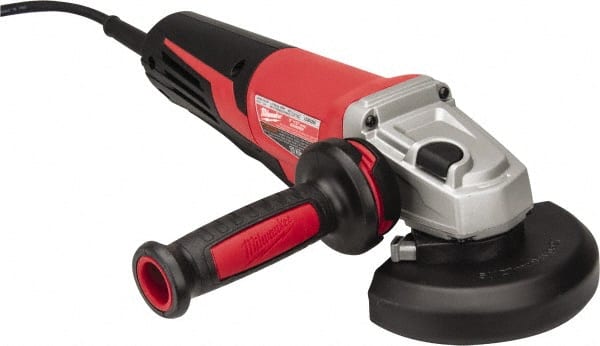 Milwaukee Tool - 5" Wheel Diam, 11,000 RPM, Corded Angle & Disc Grinder - 5/8-11 Spindle, 120 Volts, 13 Amps - Exact Tooling
