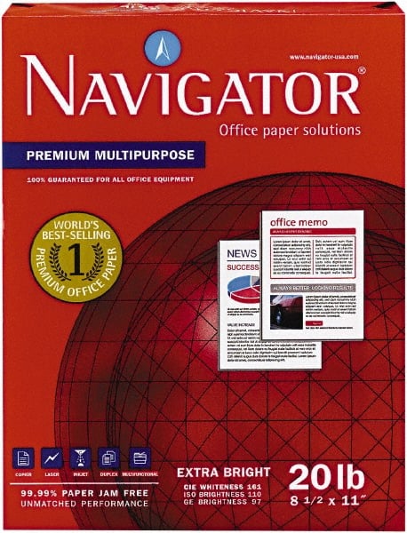 Navigator - White Copy Paper - Use with Laser Printers, Copiers, Fax Machines, Multifunction Machines - Exact Tooling