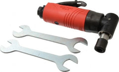 Sioux Tools - 1/4" Collet, Angle Handle, Angle Air Die Grinder - 23,000 RPM, Rear Exhaust, 23 CFM, 0.5 hp, 6.21 bar, 1/4 NPT - Exact Tooling