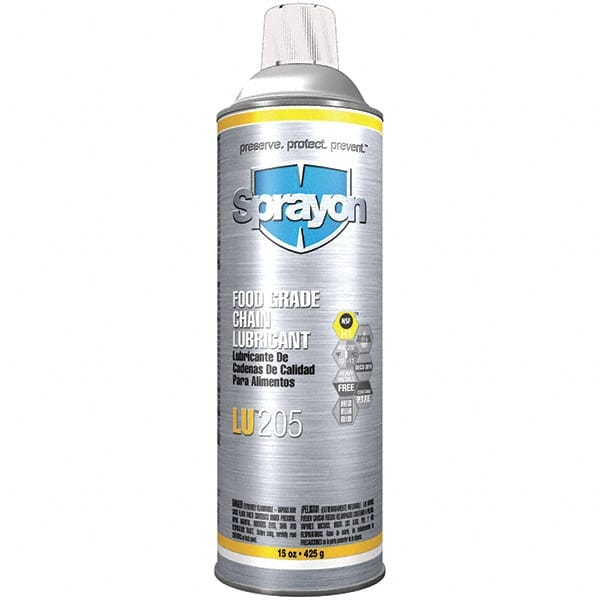 Sprayon - 0.12 Gal Aerosol General Purpose Chain & Cable Lubricant - Food Grade - Exact Tooling