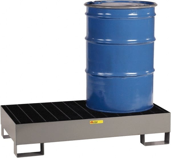 Little Giant - 33 Gal Sump Capacity, Steel Platform - Low Profile - 26" Long x 51" Wide x 10-1/2" High, 2,000 Lb Capacity - Exact Tooling