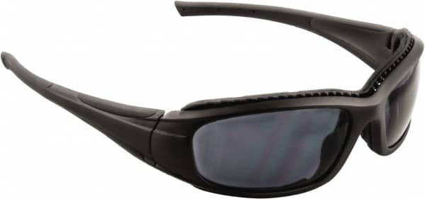 3M - Gray Lenses, Framed Safety Glasses - Anti-Fog, Scratch Resistant, Black Frame, Size Universal, Wrap Around - Exact Tooling