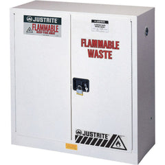 Justrite - 2 Door 1 Shelf 30 Gal Safety Cabinet for Flammable Substances - Exact Tooling