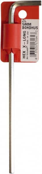 Bondhus - 10mm Hex, Extra Long Arm, Hex Key - 213mm OAL, Protanium High Torque Steel, Metric System of Measurement - Exact Tooling