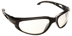 Edge Eyewear - Indoor/Outdoor Mirror Lenses, Framed Safety Glasses - Scratch Resistant, Black Nylon TR90 Frame, Size Universal, Wrap Around - Exact Tooling