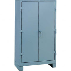 Lyon - 3 Shelf 64 Bin Welded Steel Storage Cabinet - Exact Tooling
