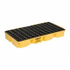 Eagle - 30 Gal Sump, 5,000 Lb Capacity, 2 Drum, Polyethylene Platform - 51-1/2" Long x 26-1/4" Wide x 6-1/2" High - Exact Tooling