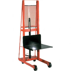 Wesco Industrial Products - 1,000 Lb Capacity, 68" Lift Height, Steel Stacker Manually Operated Lift - Exact Tooling