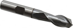 Cleveland - 7/16" Diam, 13/16" LOC, 2 Flute, 90° Point Angle, High Speed Steel Drill Mill - TiCN Finish, 2-1/2" OAL, 3/8" Shank Diam - Exact Tooling