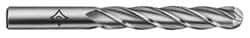 Cleveland - 1" Diam, 6" LOC, 4 Flute High Speed Steel Ball End Mill - Uncoated, Single End, 8-1/2" OAL, 1" Shank Diam, Spiral Flute - Exact Tooling