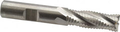 Cleveland - 1/2" Diam, Coarse Pitch, 1-1/4" LOC, 4 Flute Powdered Metal Roughing Square End Mill - Uncoated, 3-1/4" OAL, 1/2" Shank Diam, Single End, 30° Helix - Exact Tooling