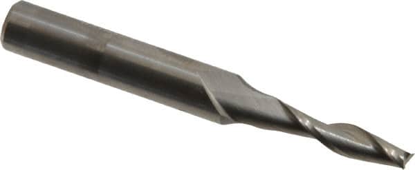 Onsrud - 5/32" Cutting Diam x 5/8" Length of Cut, 2 Flute, Upcut Spiral Router Bit - Uncoated, Right Hand Cut, Solid Carbide, 2" OAL x 1/4" Shank Diam, Double Edge, 30° Helix Angle - Exact Tooling