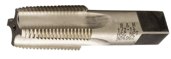 Reiff & Nestor - 1 - 11-1/2 NPTF Thread, 5 Flute Standard Pipe Tap - 3-3/4" OAL, 1-3/4" Thread Length, 1-1/8" Shank Diam, Nitride Finish, High Speed Steel - Exact Tooling