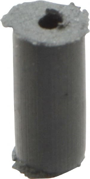 Cratex - 1/4" Max Diam x 1/2" Long, Cylinder, Rubberized Point - Very Fine Grade, Silicon Carbide, 1/16" Arbor Hole, Unmounted - Exact Tooling