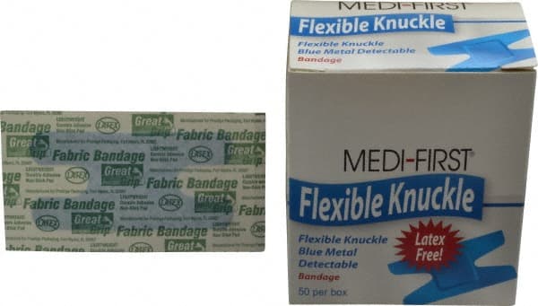 Medique - 3" Long x 1" Wide, Knuckle Bandage Self-Adhesive Bandage - Blue, Woven Fabric Bandage, Metal Detectable - Exact Tooling
