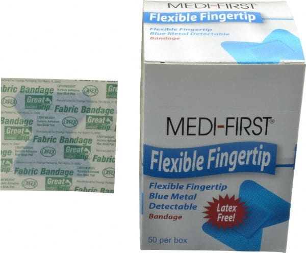 Medique - Fingertip Bandage Self-Adhesive Bandage - Blue, Woven Fabric Bandage, Metal Detectable - Exact Tooling
