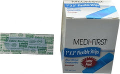 Medique - 3" Long x 1" Wide, General Purpose Self-Adhesive Bandage - Blue, Woven Fabric Bandage, Metal Detectable; Latex Free - Exact Tooling