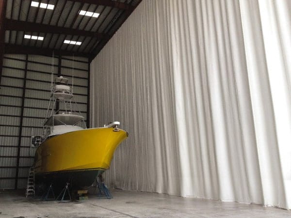 Singer Safety - 4 Ft. Wide x 12 Ft. High, 15 mil Thick Laminated Polyester Vinyl Welding Curtain Kit Wall Partition - Exact Tooling