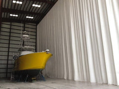 Singer Safety - 4 Ft. Wide x 12 Ft. High, 15 mil Thick Laminated Polyester Vinyl Welding Curtain Kit Wall Partition - Exact Tooling