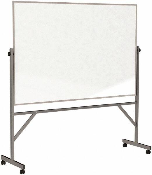 Ghent - 78" High x 77" Wide Reversible Dry Erase Board - Porcelain, 20" Deep, Includes Eraser & 4 Markers - Exact Tooling