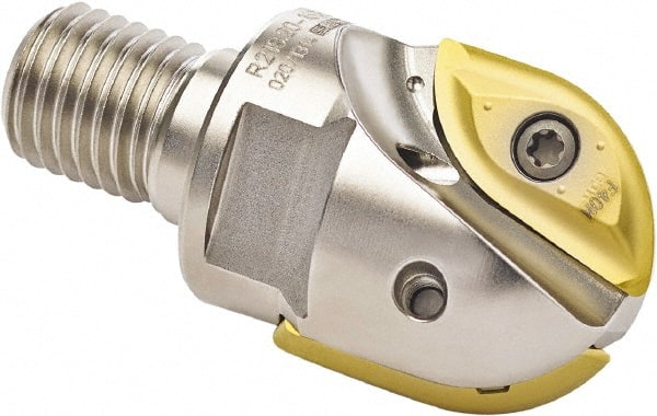 Seco - 16mm Cut Diam, 14mm Max Depth of Cut, Indexable Ball Nose End Mill - 23mm Head Length, M08 Modular Connection, R218.20 Toolholder, 218.20 080 Insert - Exact Tooling