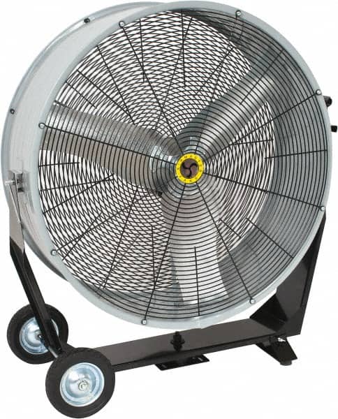 Airmaster - 36" Blade, Direct Drive, 1/2 hp, 11,200, 8,090 CFM, Man Cooler - 115 Volts, 2 Speed, Single Phase - Exact Tooling