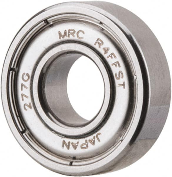 SKF - 1/4" Bore Diam, 5/8" OD, Double Shield Deep Groove Radial Ball Bearing - 0.196" Wide, 1 Row, Round Bore, 139 Lb Static Capacity, 266 Lb Dynamic Capacity - Exact Tooling