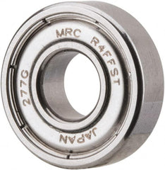 SKF - 1/4" Bore Diam, 5/8" OD, Double Shield Deep Groove Radial Ball Bearing - 0.196" Wide, 1 Row, Round Bore, 139 Lb Static Capacity, 266 Lb Dynamic Capacity - Exact Tooling