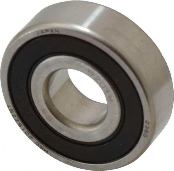 SKF - 12mm Bore Diam, 32mm OD, Double Seal Deep Groove Radial Ball Bearing - 10mm Wide, 1 Row, Round Bore, 3,100 Nm Static Capacity, 5,510 Nm Dynamic Capacity - Exact Tooling