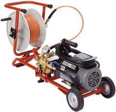 Ridgid - Electric Jet Battery Drain Cleaning Machine - For 1-1/4" to 4" Pipe, 3/16" x 100' Cable - Exact Tooling