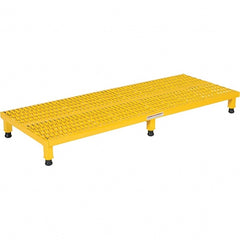 Vestil - 5" High x 24" Wide x 60" Deep, Yellow Step Stand - Steel, 500 Lb Capacity - Exact Tooling