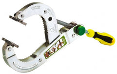 Gibraltar - 300 Lb, 6-1/2" Max Opening, 2-1/2" Open Throat Depth, 4" Closed Throat Depth, Cantilever Clamp - Steel Jaw, Straight Handle, 13-1/2" OAL, 9-3/8" Max Width - Exact Tooling