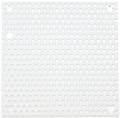 Cooper B-Line - 4-7/8" OAW x 4-7/8" OAH Powder Coat Finish Electrical Enclosure Perforated Panel - 6" x 6" Box, 16 Gauge Steel, Use with 664-12CH - Exact Tooling