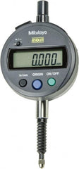 Mitutoyo - 0 to 12.7mm Range, 0.00005" Graduation, Electronic Drop Indicator - Lug Back, Accurate to 0.0001", English & Metric System, LCD Display - Exact Tooling