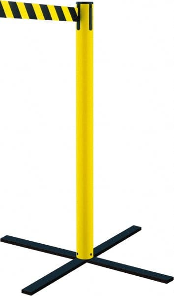 Tensator - 38" High Aluminum Pedestrian Stowaway Post - 7-1/2' Long Rope - Exact Tooling