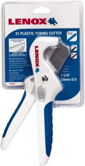 Lenox - 3/8" to 1" Pipe Capacity, Tube Cutter - Cuts Plastic, Rubber, PVC, CPVC - Exact Tooling