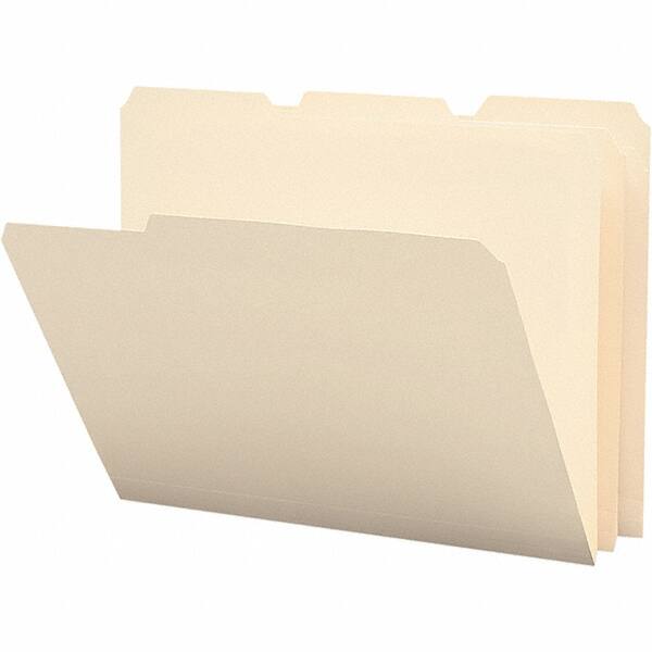 SMEAD - 11-5/8 x 9-1/2", Letter Size, Manila, File Folders with Top Tab - Assorted Tab Cut Location - Exact Tooling