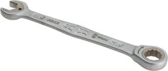 Wera - 9/16" 12 Point Combination Wrench - 7-1/2" OAL, Chrome Molybdenum Steel, Satin Finish - Exact Tooling