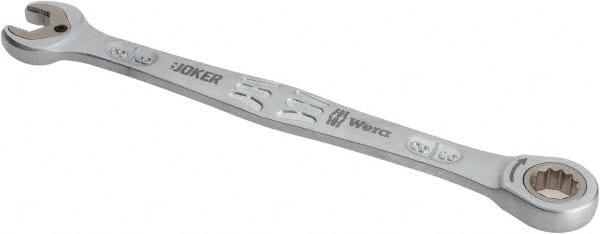 Wera - 3/8" 12 Point Combination Wrench - 6-23/64" OAL, Chrome Molybdenum Steel, Satin Finish - Exact Tooling