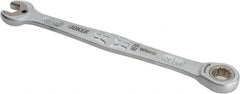 Wera - 3/8" 12 Point Combination Wrench - 6-23/64" OAL, Chrome Molybdenum Steel, Satin Finish - Exact Tooling