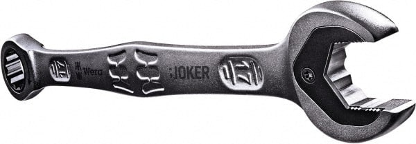 Wera - 10mm 12 Point Combination Wrench - 6-1/4" OAL, Chrome Molybdenum Steel, Satin Finish - Exact Tooling