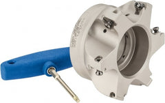 Iscar - 6 Inserts, 4" Cut Diam, 1-1/2" Arbor Diam, 0.512" Max Depth of Cut, Indexable Square-Shoulder Face Mill - 0/90° Lead Angle, 2" High, HM390 TDKT 1505 Insert Compatibility, Through Coolant, Series HeliIQMill - Exact Tooling