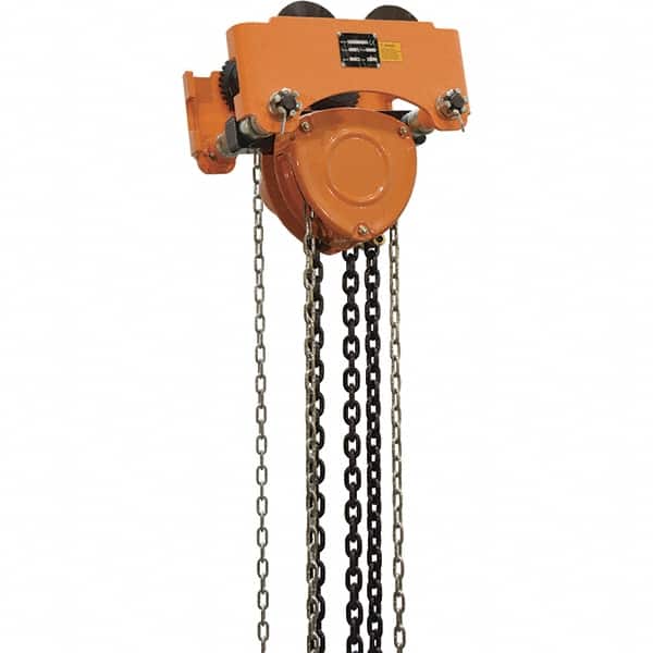 Vestil - 2 Ton Capacity Low Headroom Geared Trolley - 3-1/2" to 8" Flange Width - Exact Tooling