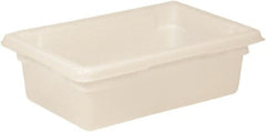 Rubbermaid - Rectangular, White Polyethylene Food Tote Box - 6" High x 12" Wide x 18" Long, with Snap-On Lid - Exact Tooling