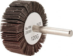 Tru-Maxx - 2" Diam x 3/4" Face Width, Fine Aluminum Oxide Coated Mounted Flap Wheel - Exact Tooling