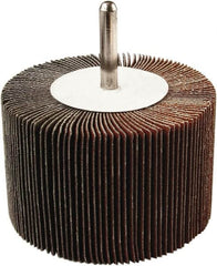 Tru-Maxx - 3" Diam x 2" Face Width, Very Fine Aluminum Oxide Coated Mounted Flap Wheel - 1/4" Shank Mount, 240 Grit, 20,000 Max RPM - Exact Tooling